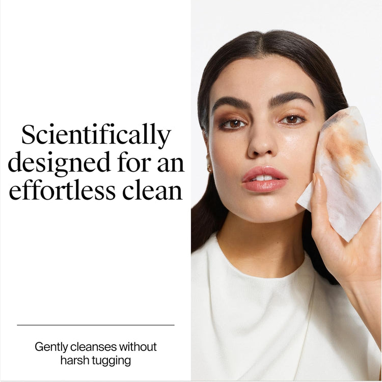 Makeup Remover Wipes, Ultra-Soft Cleansing Facial Towelettes for Waterproof Makeup, Alcohol-Free, Plant-Based, 50 Count (2 Packs of 25)