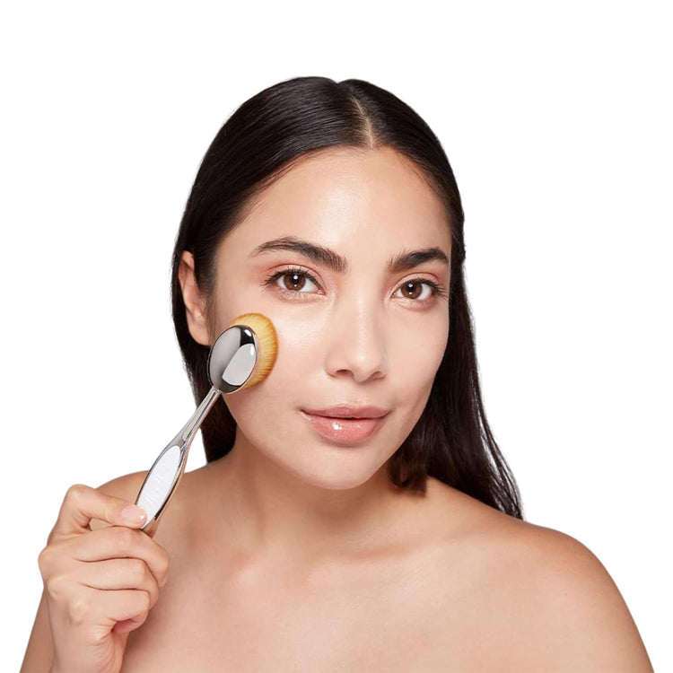 Elite Oval 7 Brush | Oval Makeup Brush | Luxury Synthetic Foundation Brush | Ideal for Foundation, SPF, Skincare | Use with Liquids, Powders, and Creams | Creates Airbrush Finish