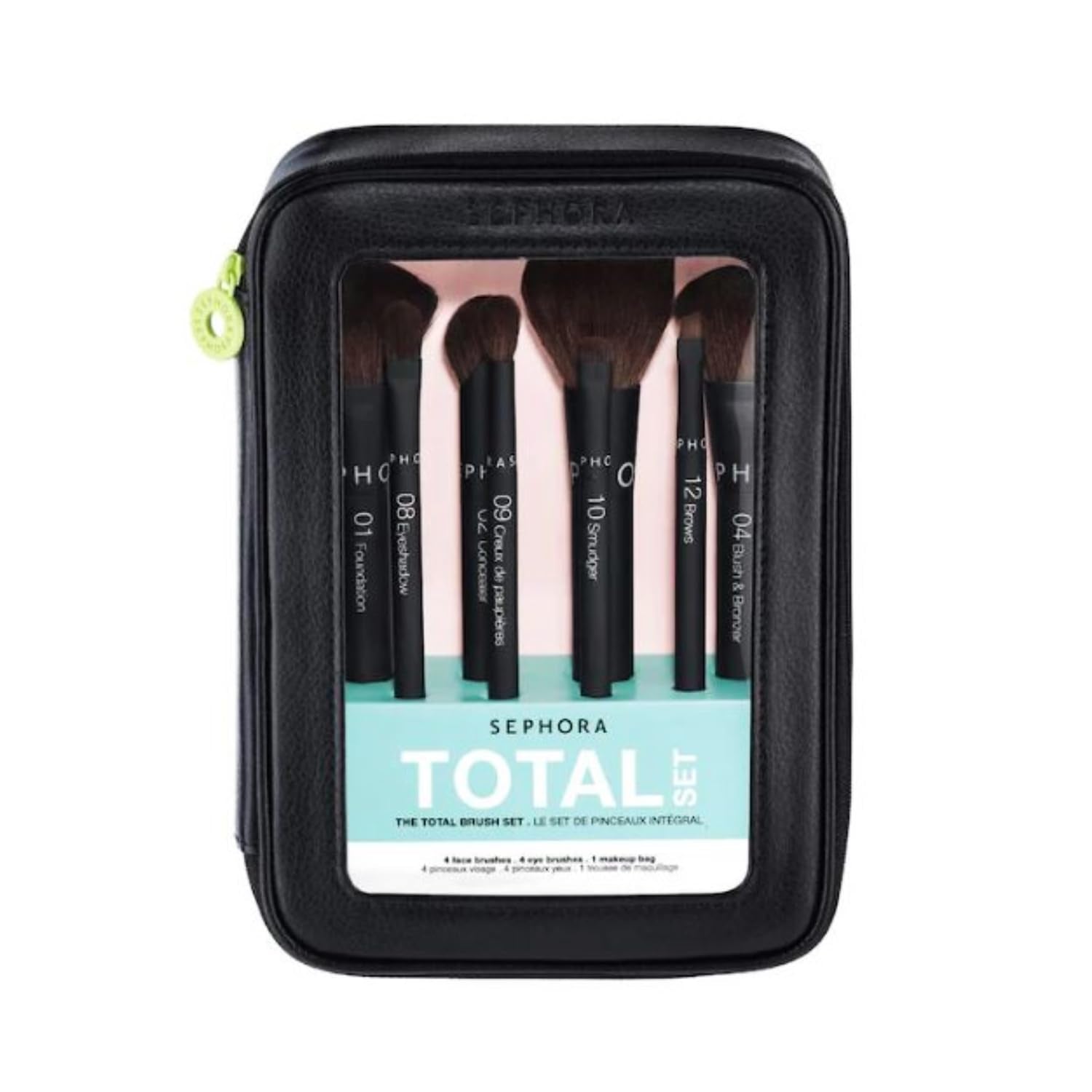 Favorites Total Set the Total Brush Set - 4 Face Brushes - 4 Eye Brushes - 1 Makeup Bag