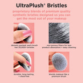 5 Piece Everyday Essentials Makeup Brush Set, Includes 4 Brushes & Makeup Sponge, for Foundation, Blush, Bronzer, Contour, Eyeshadow, & Powder, Travel Gift Set, Cruelty-Free & Vegan