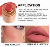 Matte Blush Stick Creamy Natural Looking Finish Face Blush Long-Lasting Lightweight Buildable Blushes Stick for Cheeks (Color H01)