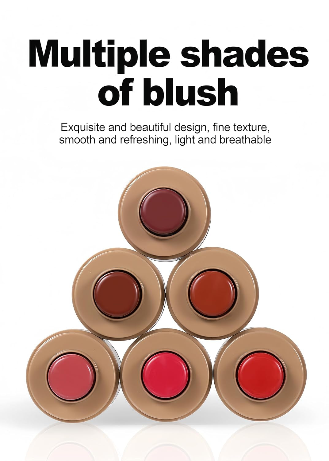 Matte Blush Stick Creamy Natural Looking Finish Face Blush Long-Lasting Lightweight Buildable Blushes Stick for Cheeks (Color H01)