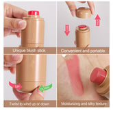 Matte Blush Stick Creamy Natural Looking Finish Face Blush Long-Lasting Lightweight Buildable Blushes Stick for Cheeks (Color H01)
