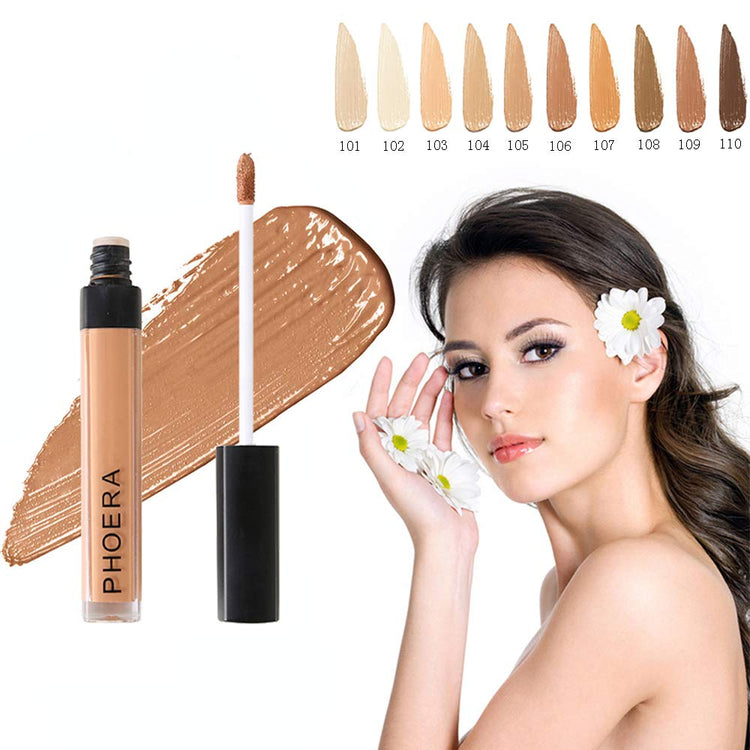 AQUAPURITY  Liquid Concealer Full Coverage Makeup Face Moisturizer Foundation Conceal under Eye Dark Circles (101 LIGHT)