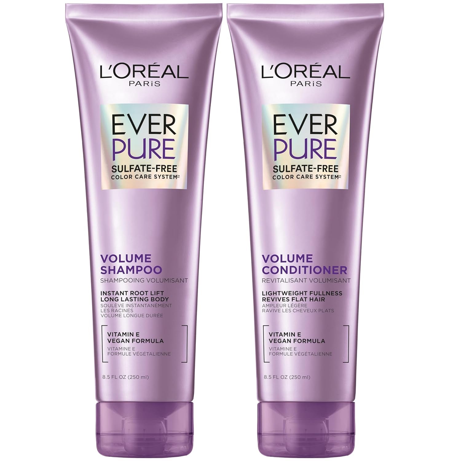 Volume Sulfate Free Shampoo and Conditioner for Color-Treated Hair, Everpure, 8.5 Fl Oz (Set of 2)