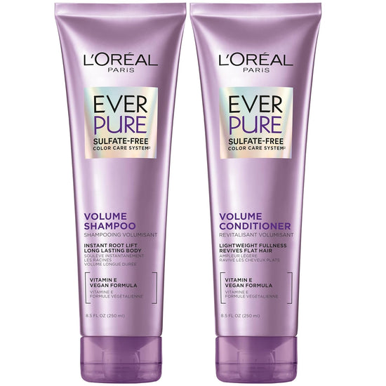 Volume Sulfate Free Shampoo and Conditioner for Color-Treated Hair, Everpure, 8.5 Fl Oz (Set of 2)