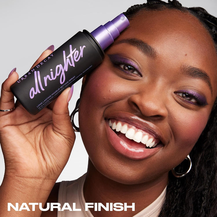 All Nighter Waterproof Makeup Setting Spray - Natural Finish, Smudge-Proof, Transfer-Resistant, up to 16HR Wear, Cool Skin Temperature, Fine Mist, Controls Shine, for All Skin Types
