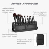 MUA Life Makeup Brushes - 20 Piece Makeup Brush Set of Eye and Face Brushes - Made with Synthetic Bristles and Includes Carrying Case (20 Count)
