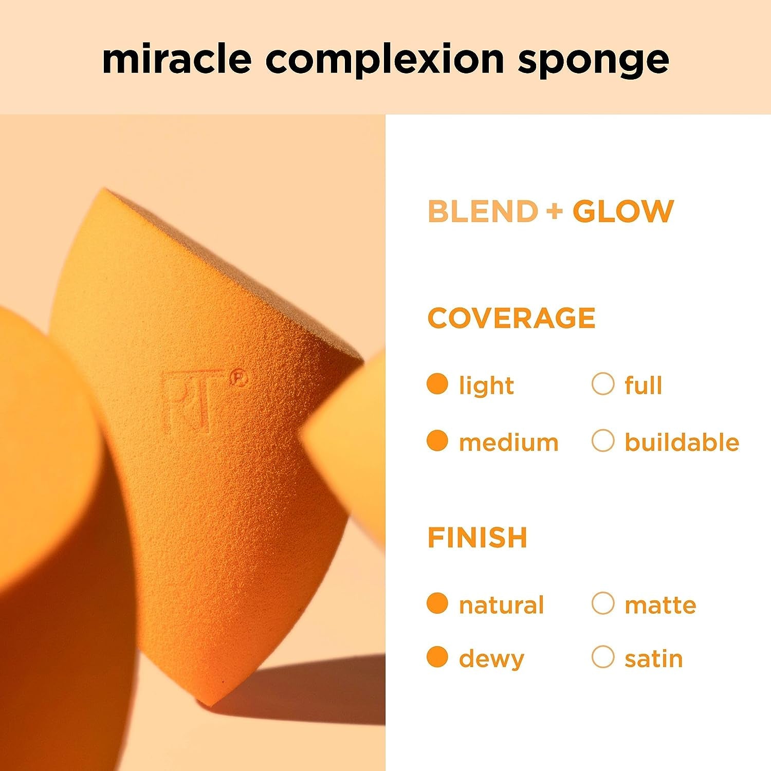 5 Piece Everyday Essentials Makeup Brush Set, Includes 4 Brushes & Makeup Sponge, for Foundation, Blush, Bronzer, Contour, Eyeshadow, & Powder, Travel Gift Set, Cruelty-Free & Vegan