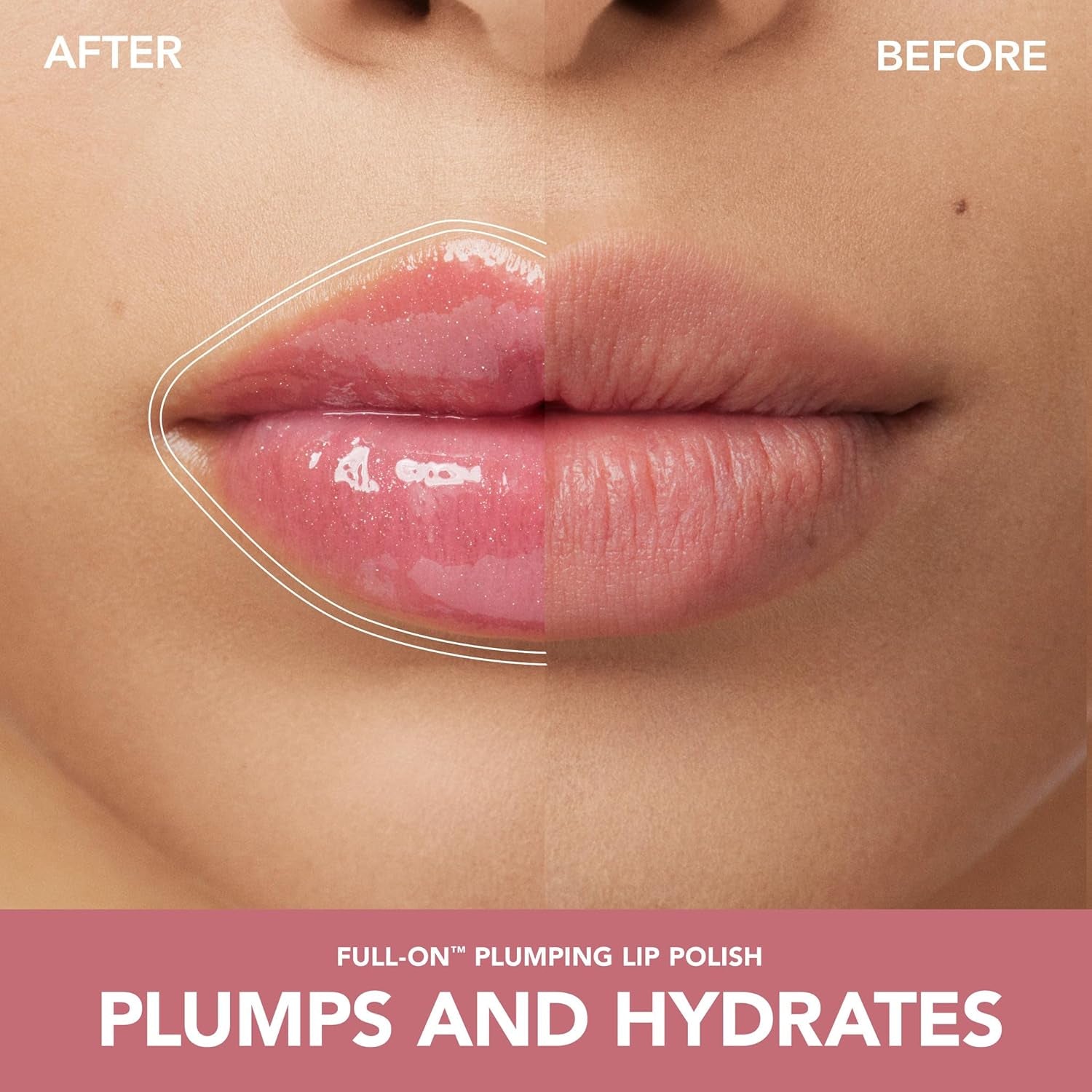 Full-On Plumping Lip Polish, Tinted Lip Plumper Gloss, Plumping Peptides & Vitamin E, High Shine Lip Gloss, Nourishes, Moisturizes & Softens Lips, Vegan