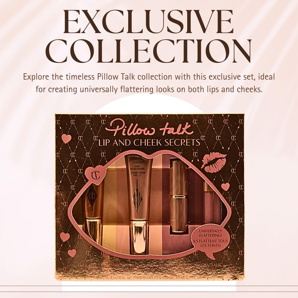 Pillow Talk Lip and Cheek Secrets, 0.12 Fl Oz, Set of 4 Pieces