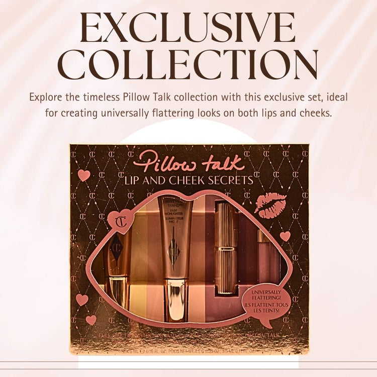 Pillow Talk Lip and Cheek Secrets, 0.12 Fl Oz, Set of 4 Pieces