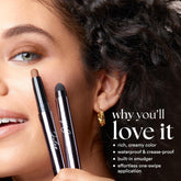 Eyeshadow 101 Cream-To-Powder Waterproof Shadow Stick – Putty Matte – Long-Lasting, Crease-Proof, Neutral & Soft Matte Eyeshadow with Built-In Smudger