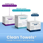 Clean Towels XL™, 100% USDA Biobased Face Towel, Disposable Face Towelette, Eczema Association Accepted, Makeup Remover Dry Wipes, Ultra Soft, 100 Ct, 2 Pack