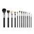 Essential Makeup Brushes Set – Professional Grade Makeup Brush Set with Premium Fibers and Sleek, Durable Handles for Face & Eyes, Includes 12 CK001 Black Makeup Brushes