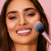5 Piece Everyday Essentials Makeup Brush Set, Includes 4 Brushes & Makeup Sponge, for Foundation, Blush, Bronzer, Contour, Eyeshadow, & Powder, Travel Gift Set, Cruelty-Free & Vegan