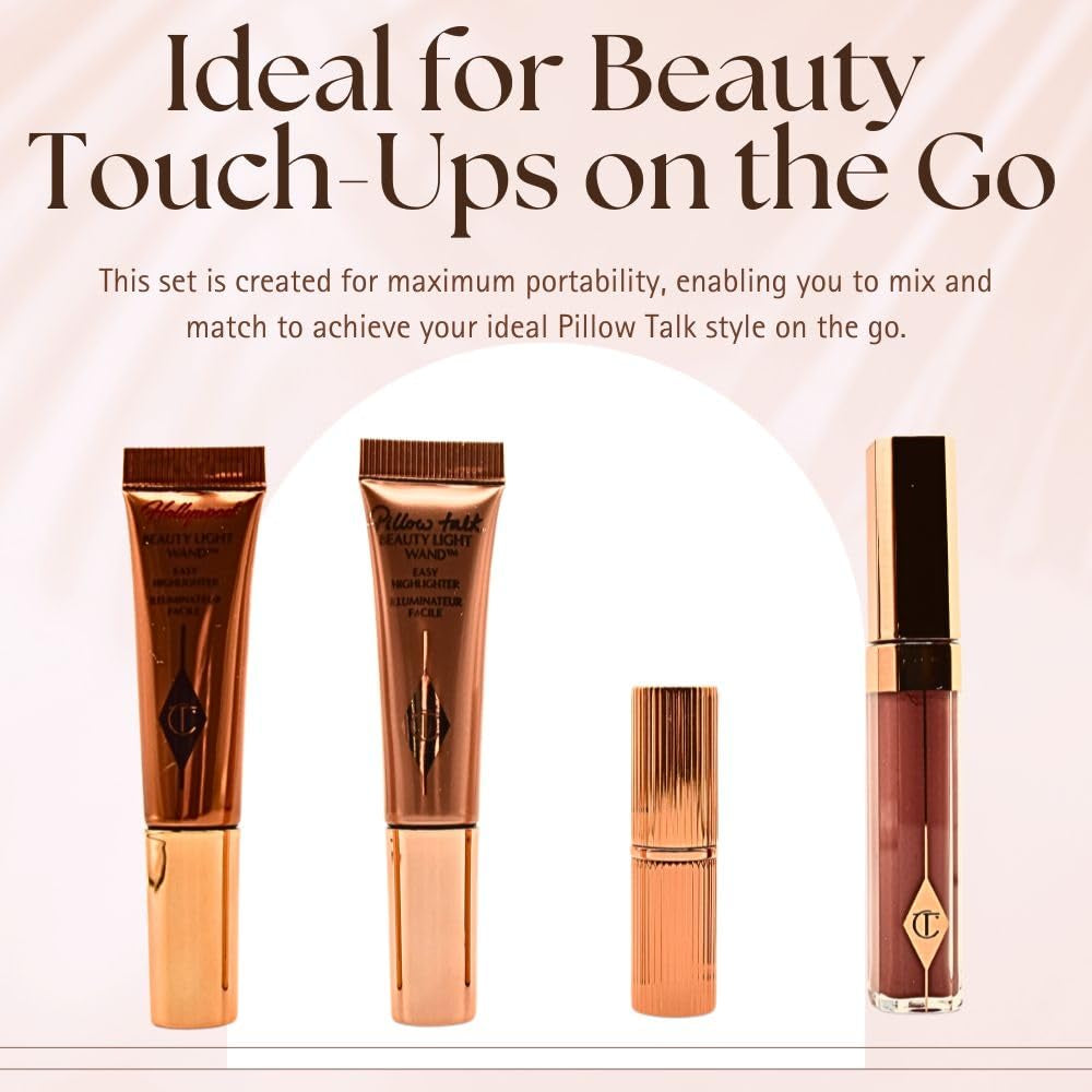 Pillow Talk Lip and Cheek Secrets, 0.12 Fl Oz, Set of 4 Pieces