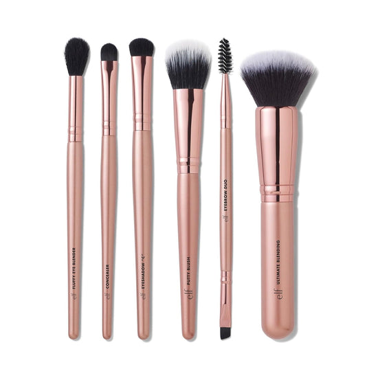 Flawless Face Kit, 6-Piece Brush Collection, Brushes for Face, Eyes & Brows, Vegan & Cruelty-Free