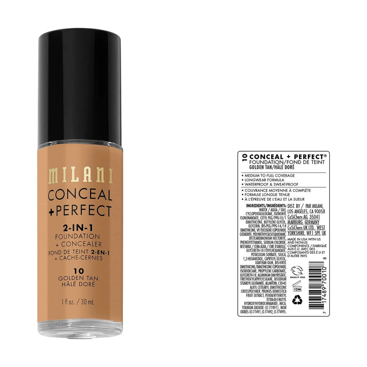 Conceal + Perfect 2-In-1 Foundation + Concealer, Golden Tan