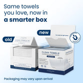 Clean Towels XL™, 100% USDA Biobased Face Towel, Disposable Face Towelette, Eczema Association Accepted, Makeup Remover Dry Wipes, Ultra Soft, 100 Ct, 2 Pack