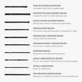 MUA Life Makeup Brushes - 20 Piece Makeup Brush Set of Eye and Face Brushes - Made with Synthetic Bristles and Includes Carrying Case (20 Count)